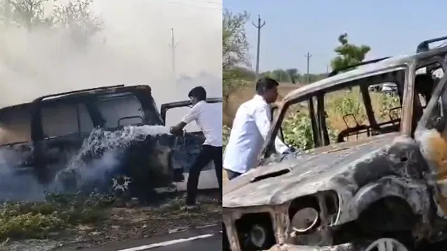 अजमेर कार हादसा: 4 लोगों की दर्दनाक मौत, खौफनाक आग में कांग्रेस नेता का परिवार खाक