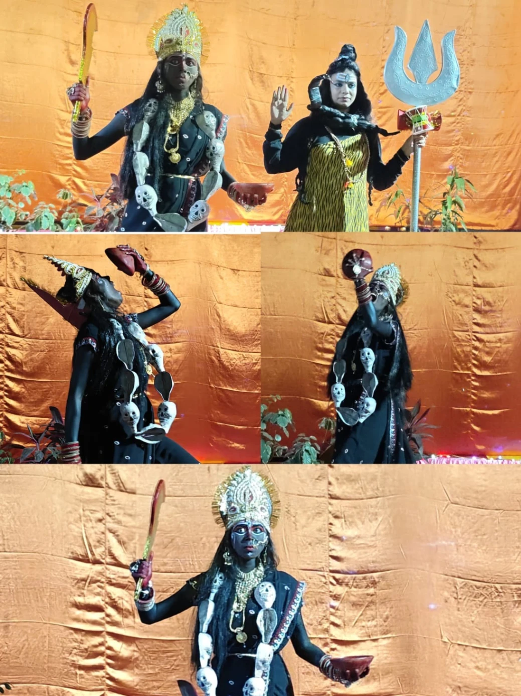 ब्रह्माकुमारीज की चैतन्य देवियों की झांकी में श्रद्धालुओं की भीड़