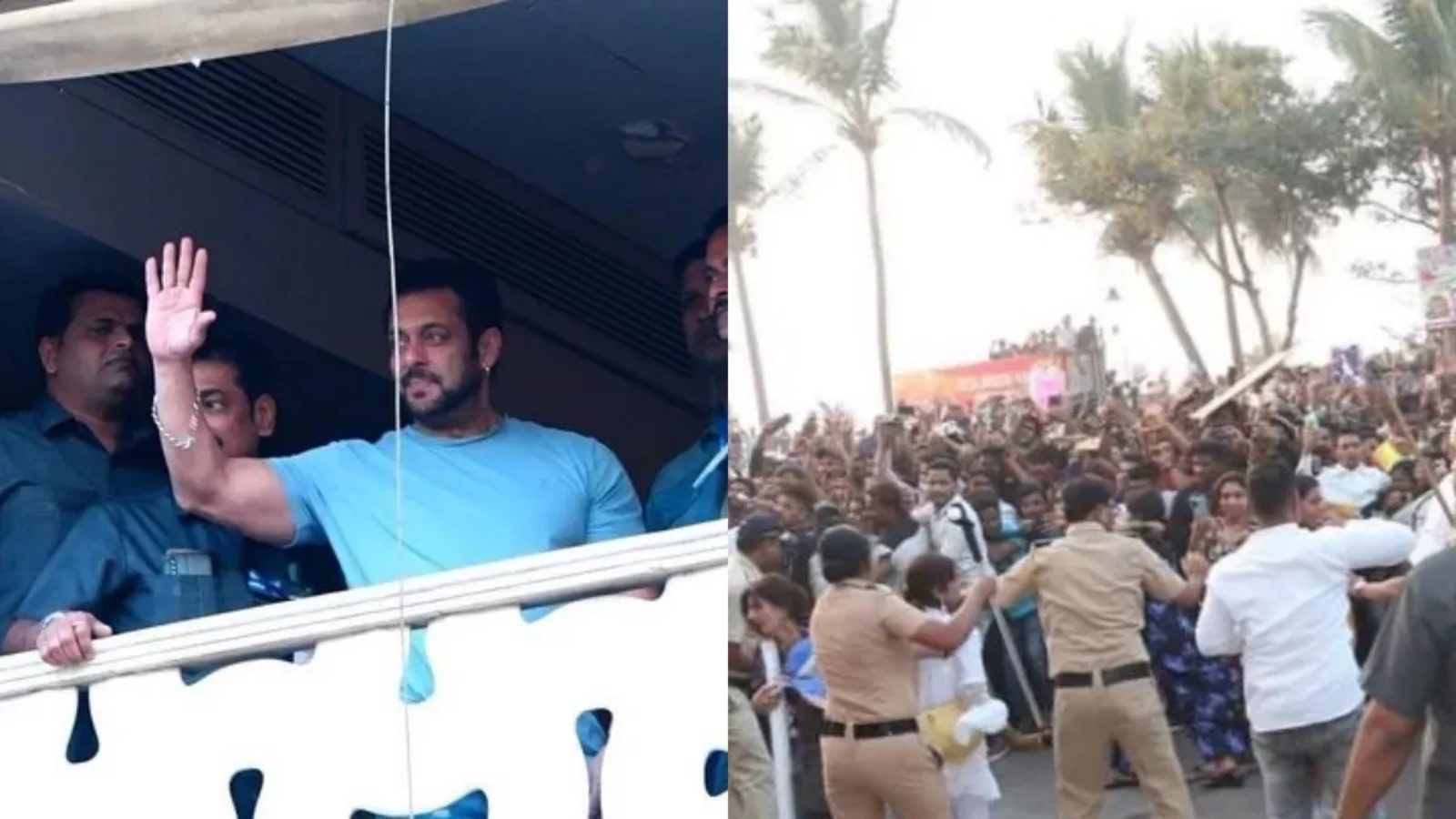 सलमान खान के घर के बाहर मची भगदड़