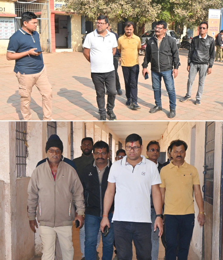 भिलाई में उपचुनाव की तैयारियों का जायज़ा लेने पहुंचे आयुक्त राजीव कुमार पाण्डेय