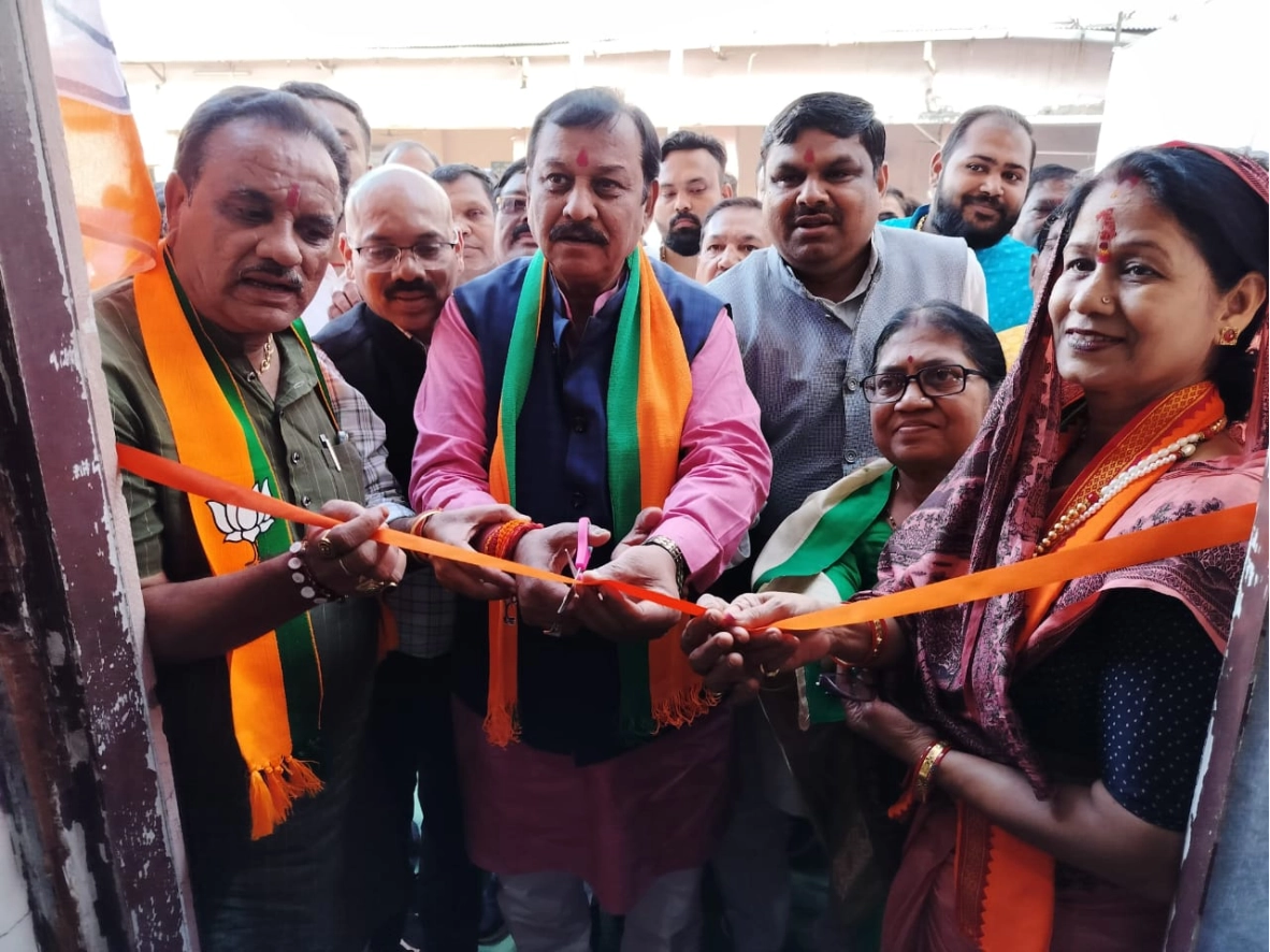 दुर्ग में भाजपा चुनाव कार्यालय का हुआ उद्घाटन: ट्रिपल इंजन की सरकार बनाने का समय - सांसद विजय बघेल