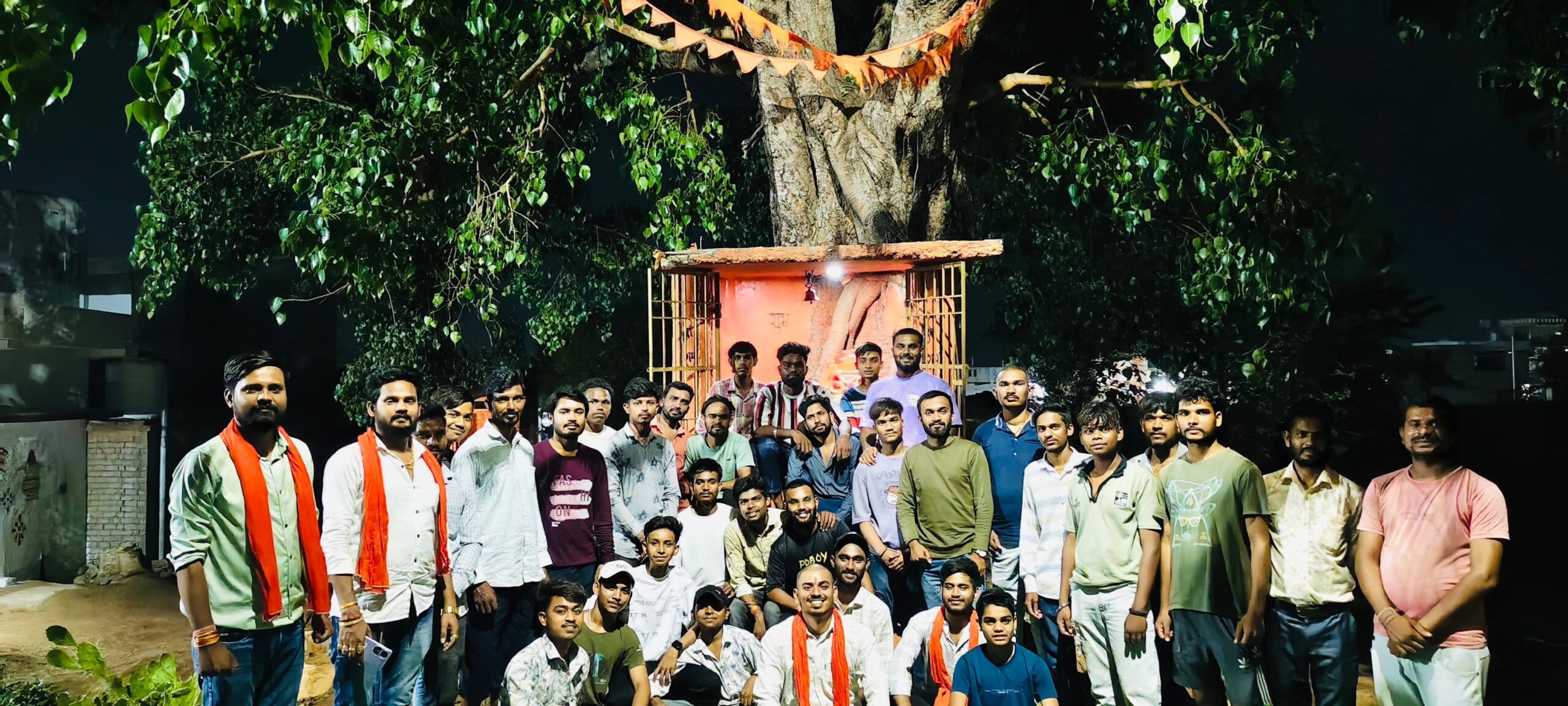 दुर्ग उरला बस्ती में बजरंग दल ने किया महाआरती व हनुमान चालीसा का पाठ