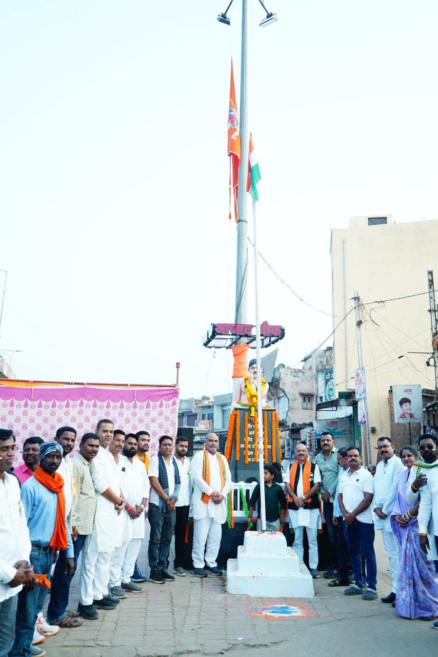 रिसाली में देशभक्ति और खेलों का महासंगम: आजाद की प्रतिमा का अनावरण, मरोदा खेल उत्सव का आगाज