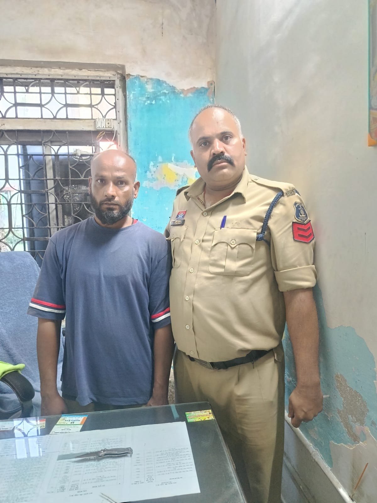 ईदगाह भाटा के पास चाकू लहराकर दहशत फैला रहा शेख युसुफ गिरफ्तार
