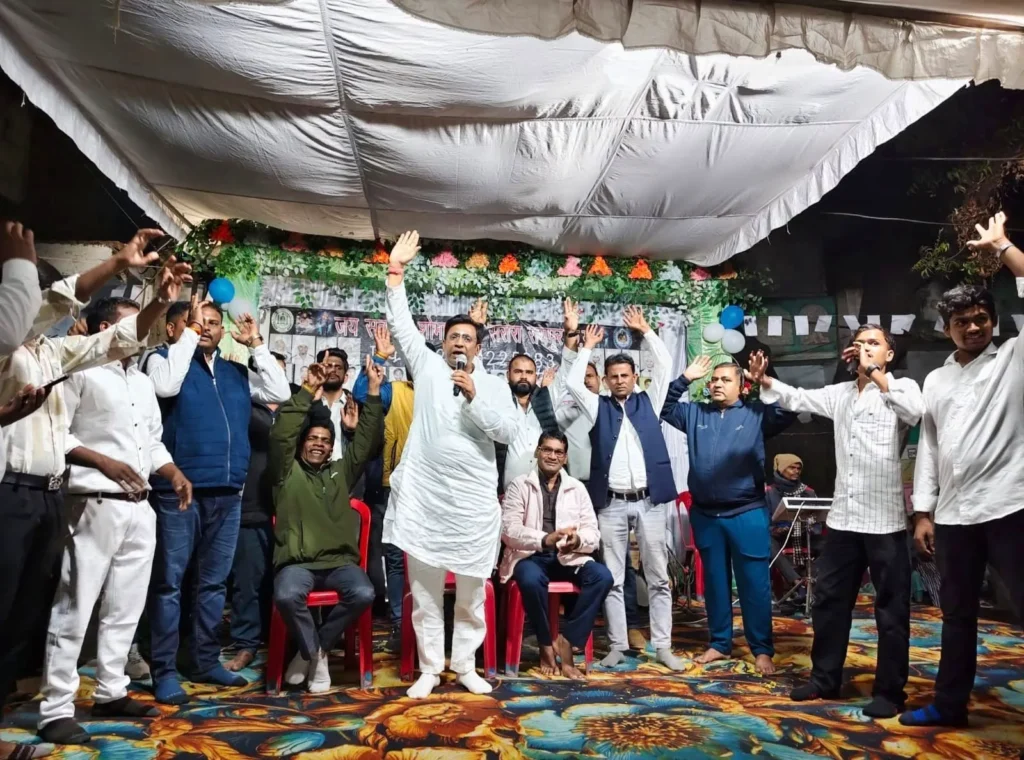 सरोरा में गुरु घासीदास जयंती कार्यक्रम में शामिल होते पंकज शर्मा।